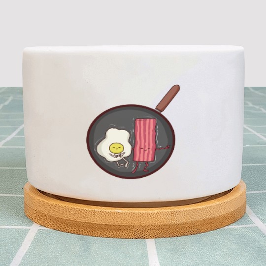 BACON X EGG FRYPAN Plant Pots