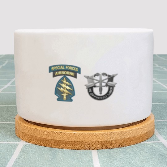 U S Army Special Forces Green Berets SSI DUI Plant Pots