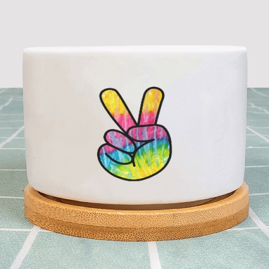 weltfrieden auf erden world peace on earth love170 Plant Pots