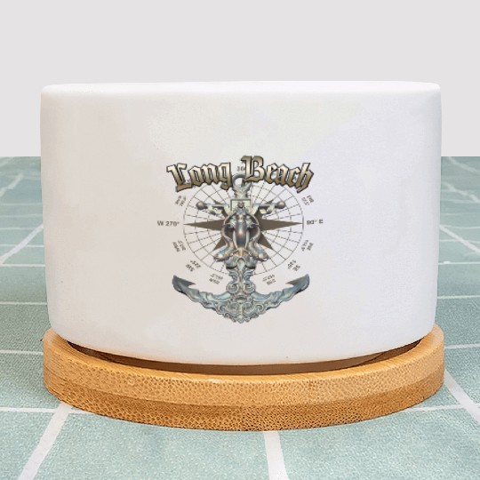 Long Beach Anchor Nautical Sailing Boat Summer Plant Pots