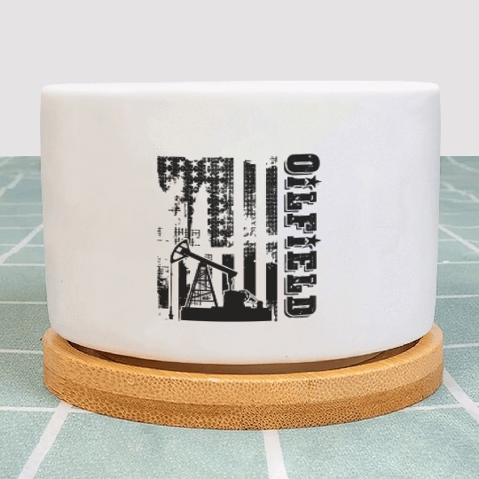 Oilfield Plant Pots - Oilfield Flag Plant Pots