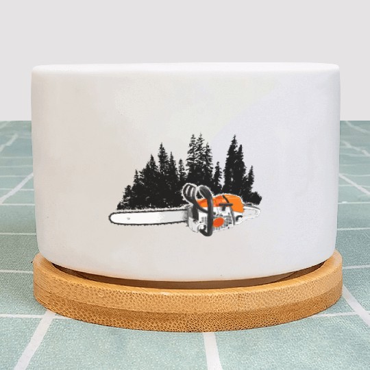 Your Forestry Business - Chainsaw & Pine Forest Plant Pots