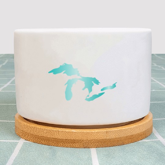 Great Lakes Aqua Plant Pots