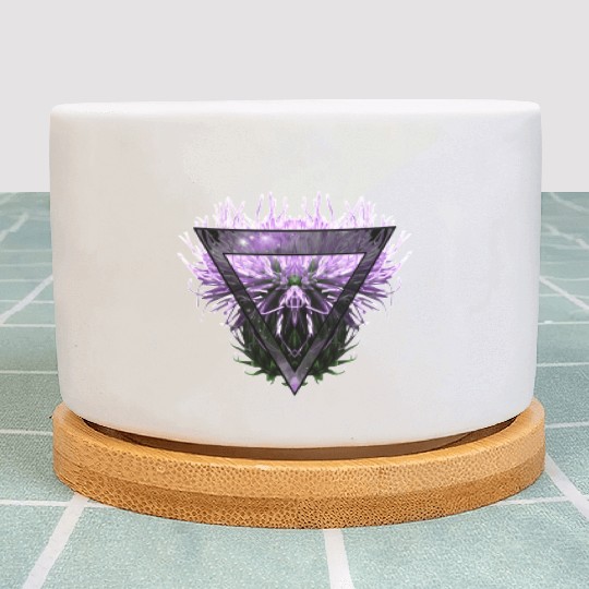 Creepy Intergalactic Triangle Thistle Plant Pots