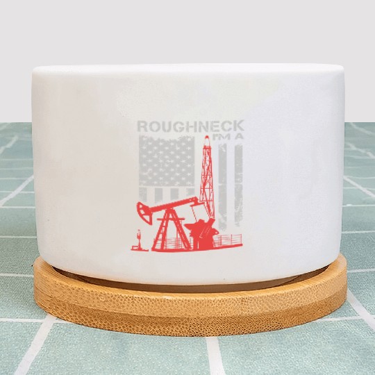Driller - roughneck - oilfield - oilfield flag u Plant Pots