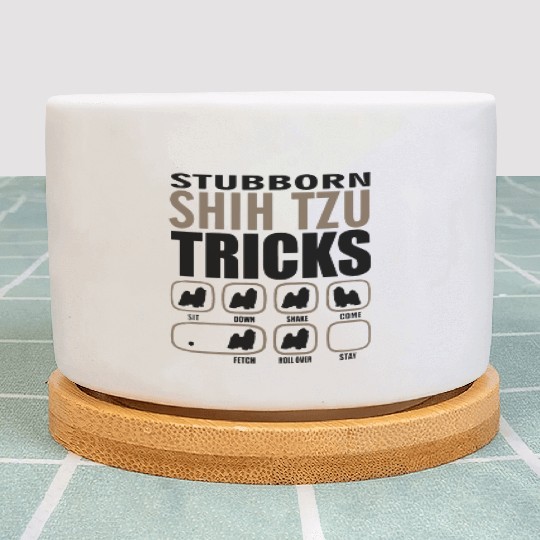 stubborn shih tzu tricks husky Plant Pots