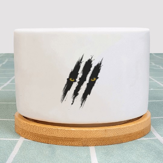 Black Panther Scratch Plant Pots