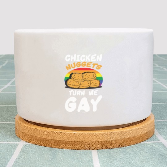 Funny Chicken Nuggets LGBT Plant Pots