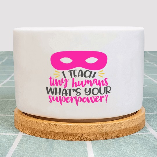 Superpower Superhero Teacher Gift Plant Pots