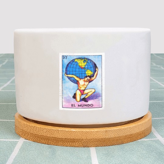 El Mundo Mexican Loteria Bingo Card Plant Pots