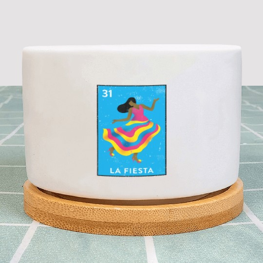 La Fiesta Mexican Loteria Bingo Card Plant Pots