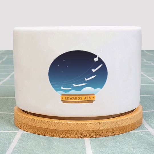 Edwards Air Force Base - yellow and brown logo Plant Pots