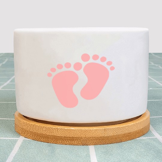 Baby Feet Pastel Pink Pregnancy Maternity Plant Pots
