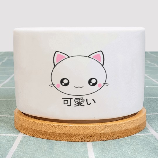 Cute Kawaii Cat Face Japanese Anime Plant Pots