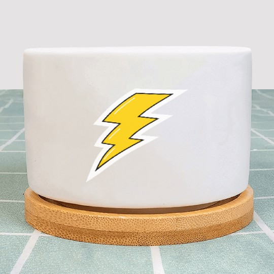 Yellow Lightning, lightning bolt Plant Pots