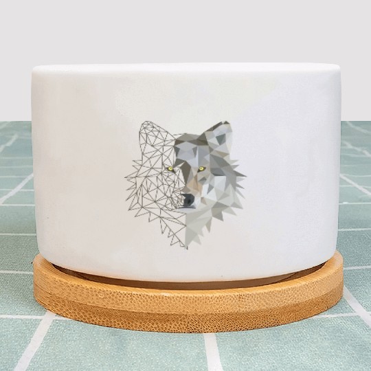 Geometric Wolf Plant Pots