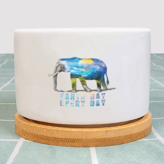 Elephant Earth Day Every Day Plant Pots Earth Day