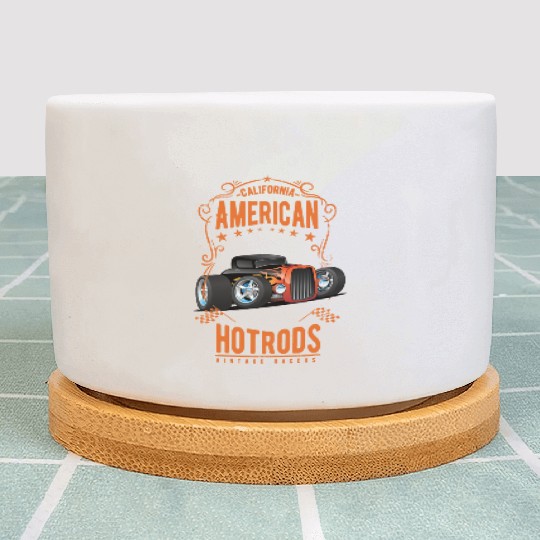 American Hot Rod Car Race Plant Pots