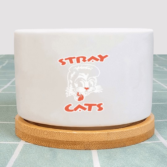 STRAY CATS Rockabilly Cool Cat Tattoo Plant Pots