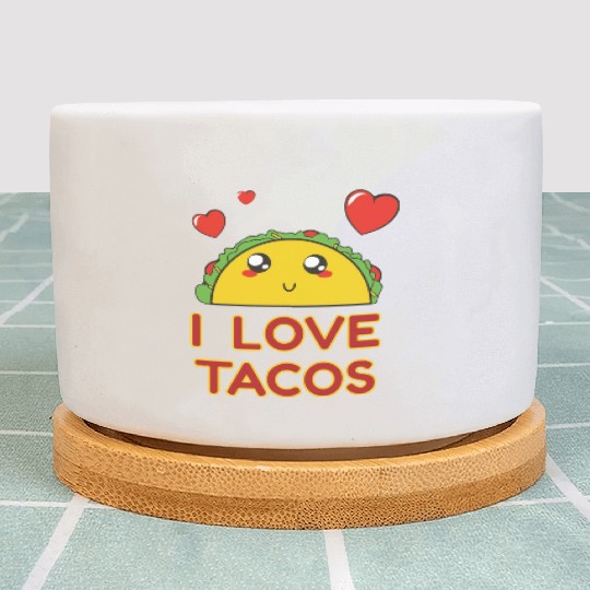 I Love Tacos Plant Pots