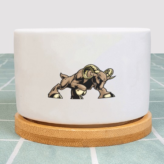 ram goat 2 Plant Pots