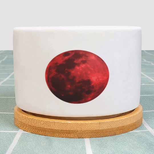Blood Moon - Space - Graphic Realistic Plant Pots