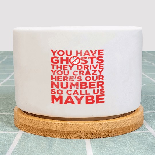 paranormal creepy ghost hunter Plant Pots