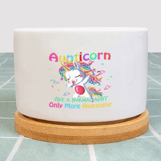 Aunticorn Like A Normal Aunt Only Awesome Unicorn Plant Pots