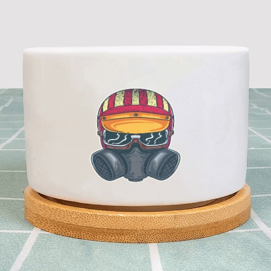 Hot Rod Drag Racing Racecar American Flag Design Plant Pots