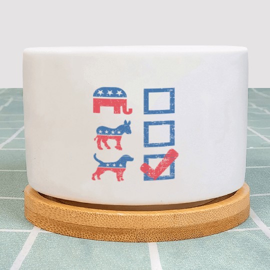 Election Ballot USA Flag Elephant Donkey Dog Gifts Plant Pots