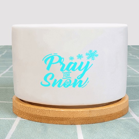 Pray for Snow Snow White Christmas Praying Plant Pots
