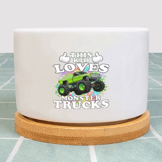 This Kid Loves Monster Trucks Plant Pots