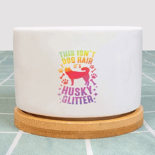 Siberian Husky Dog Wolf Funny huskies Dog Hair Plant Pots