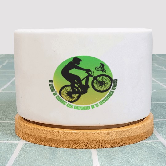 Mountainbike Mountainbiking Bike Born to Drive Plant Pots
