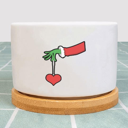 Christmas Heart winter snow family love present Plant Pots