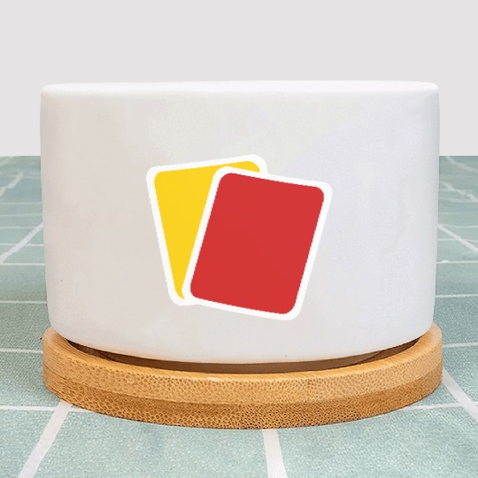 Red yellow card Plant Pots