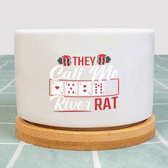 River Rat Funny Poker Player Texas Holdem Lucker Plant Pots