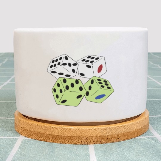 roll ludo dice Plant Pots