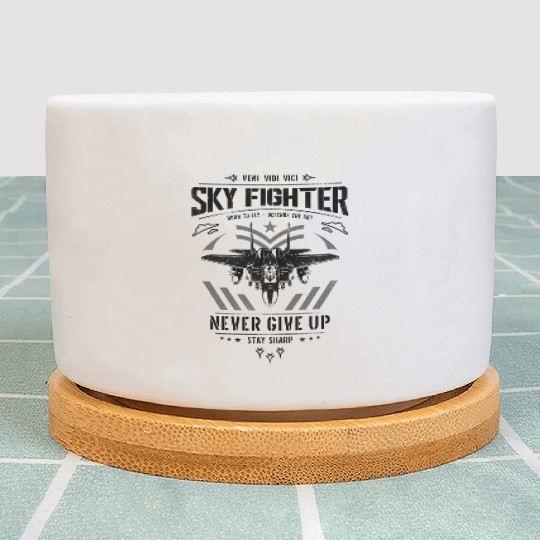 Fighter jet airplane pilot Plant Pots