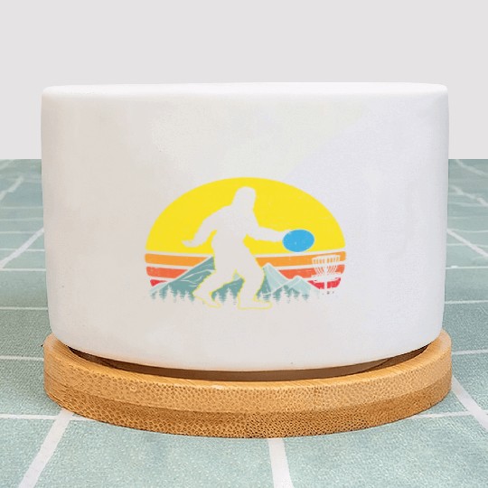 Bigfoot 70s 80s Inspired Sasquatch Lover Disc Golf Plant Pots