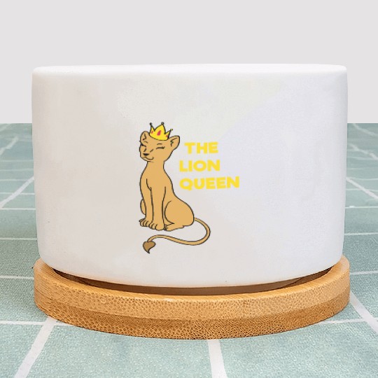 the lioness queen lion king for woman feminist Plant Pots