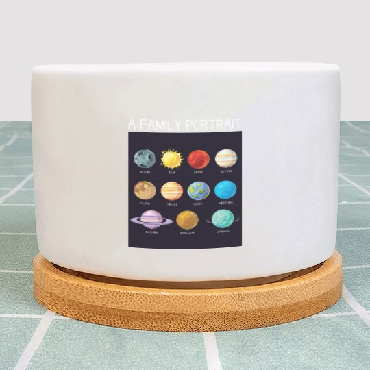 Outer Space Nerd Solar System Planets Sun Moon Plant Pots