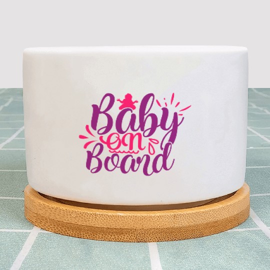 Plant Pots of maternity baby on board gift humor fun
