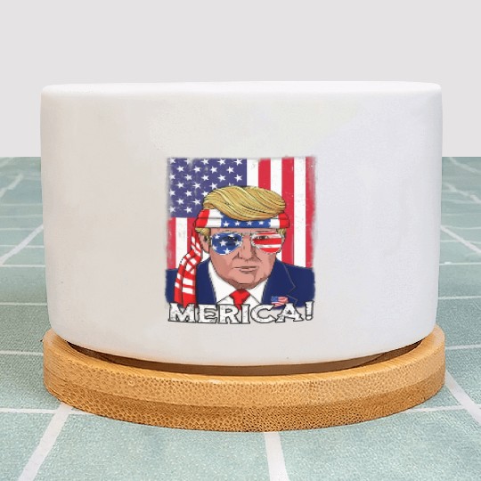 4th Of July Trump Merica USA Boys Girls Kids Plant Pots
