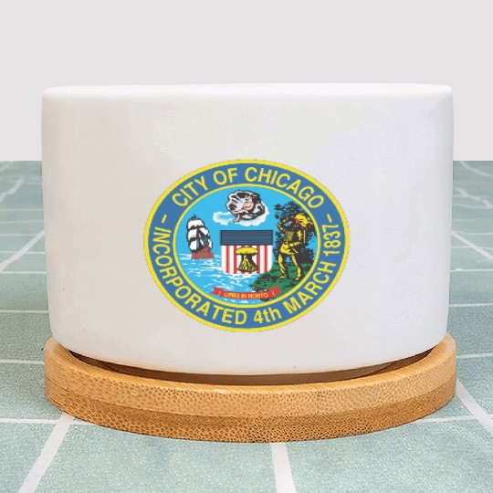 Seal of Chicago, Illinois Plant Pots