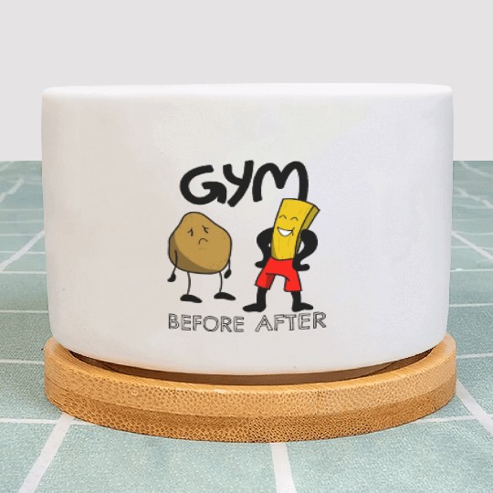 Funny Gym Potatoes Fitness Fun Plant Pots