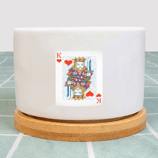 King Heart costume card game poker gift Plant Pots
