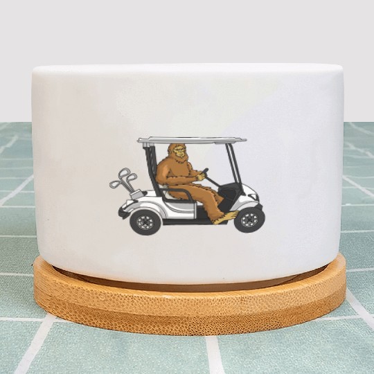 Bigfoot Golf Cart Gift Plant Pots