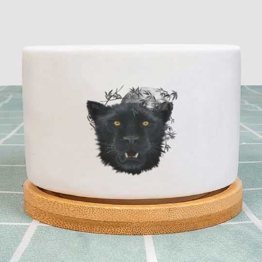 Black Panther Spirit The Face Of Power, Protection Plant Pots