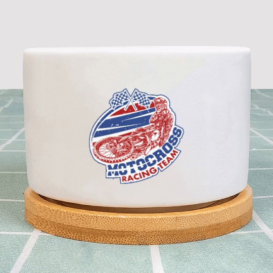Motocross Racing Team Plant Pots